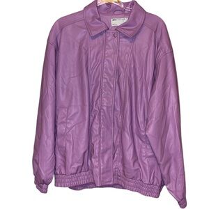 ASOS Bomber Faux Leather Jacket Purple Jacket Style 114179176 F100095